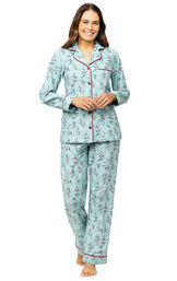 Green Holiberry Flannel Boyfriend Pajamas image number 0